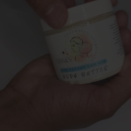 Lissa's Naturally Nourishing video advertisingour Body Butter with a masculine cologne type scent