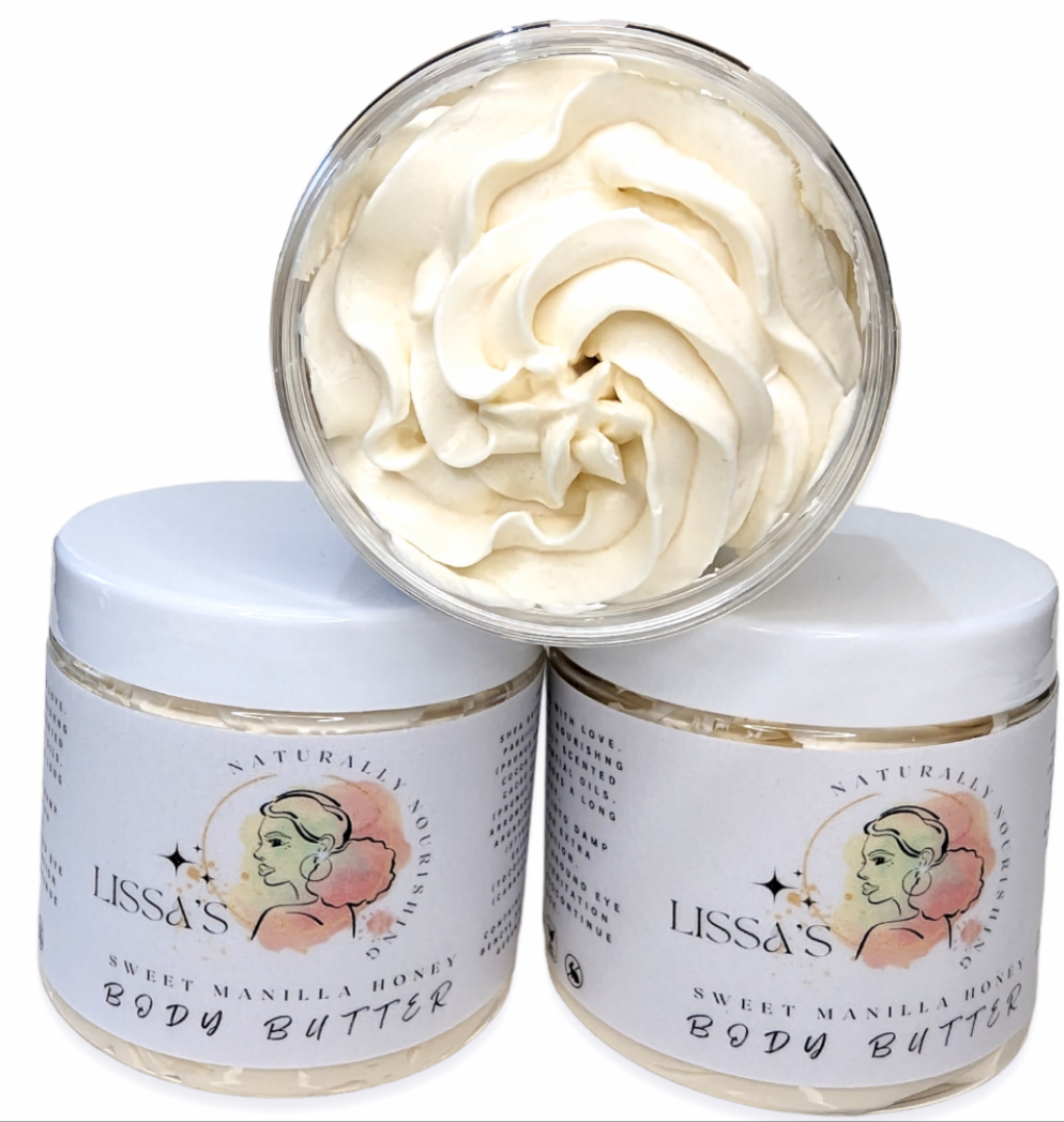 Sweet Manilla Honey Whipped Body Butter - With Essential Oils